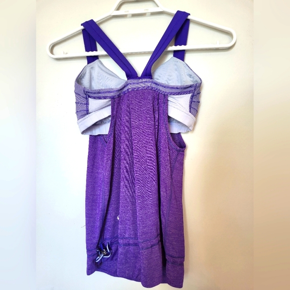 Lululemon purple Athletica tank with built-in bra size MED - Picture 2 of 6